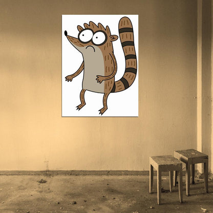 Rigby Cool The Regular Show Cartoon TV Series Art Wall Art Print Poster