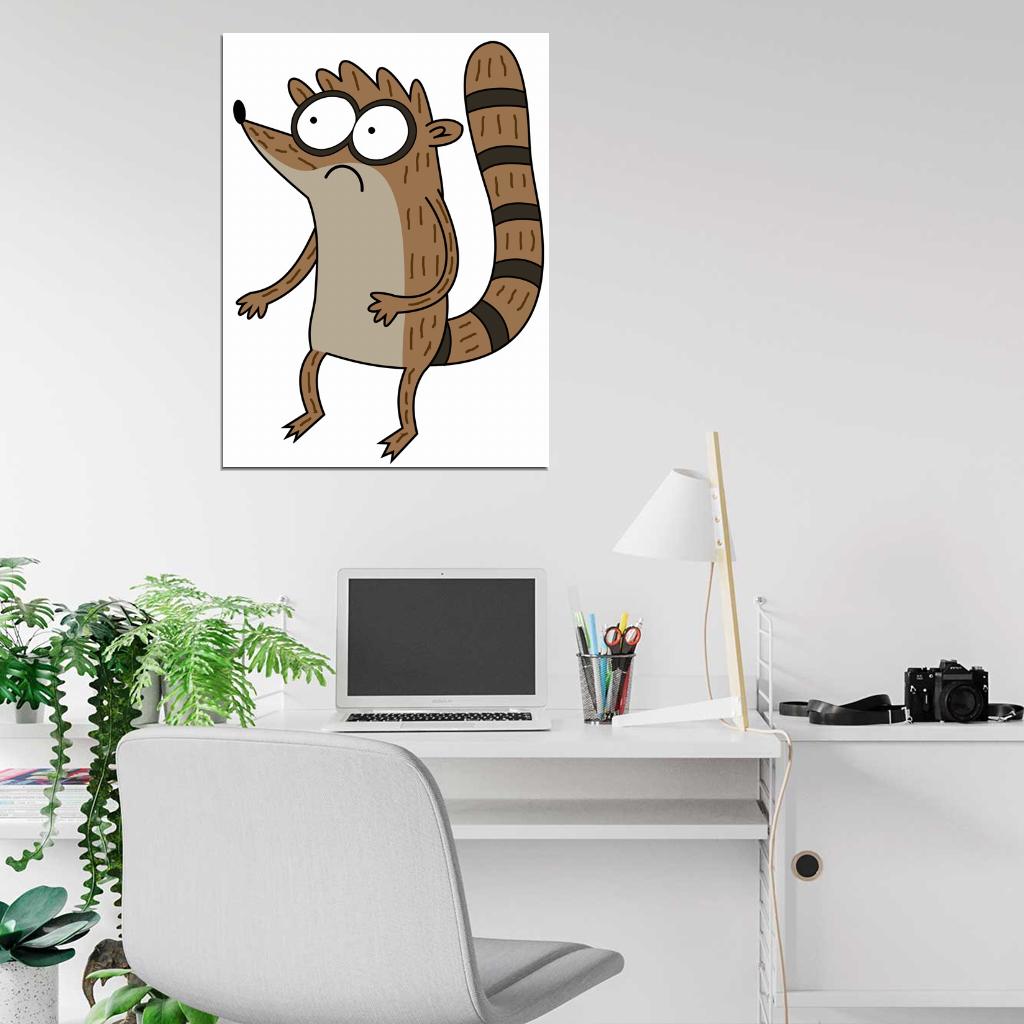 Rigby Cool The Regular Show Cartoon TV Series Art Wall Art Print Poster