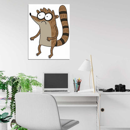 Rigby Cool The Regular Show Cartoon TV Series Art Wall Art Print Poster