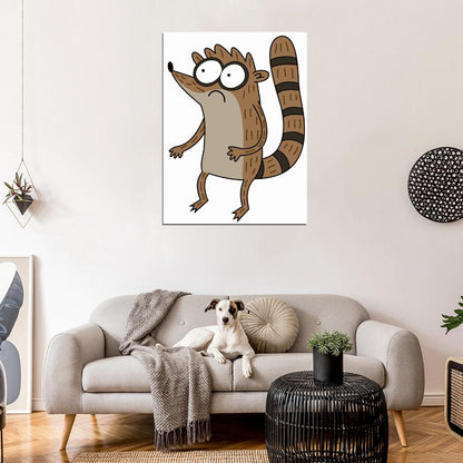 Rigby Cool The Regular Show Cartoon TV Series Art Wall Art Print Poster