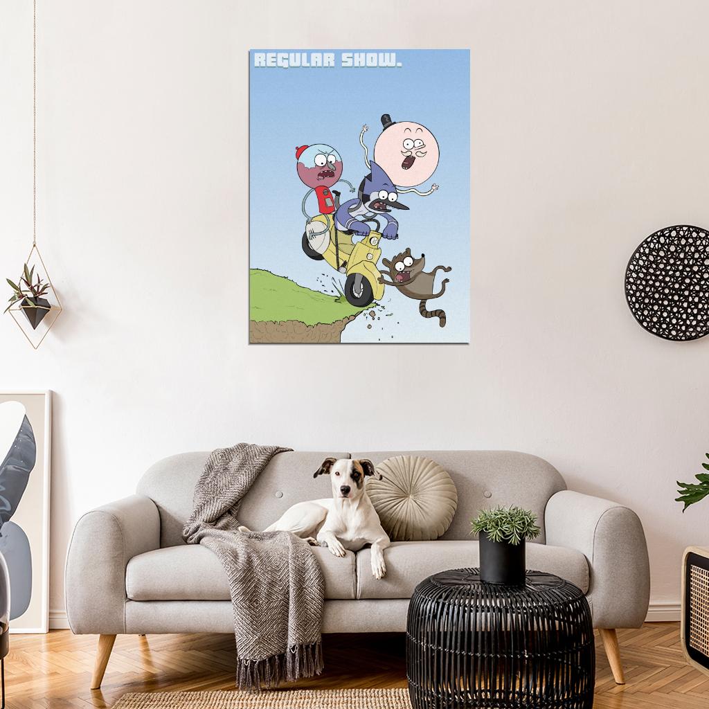 The Regular Show Characters Cool Funny Cartoon TV Series Art Wall Art Print Poster