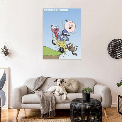 The Regular Show Characters Cool Funny Cartoon TV Series Art Wall Art Print Poster