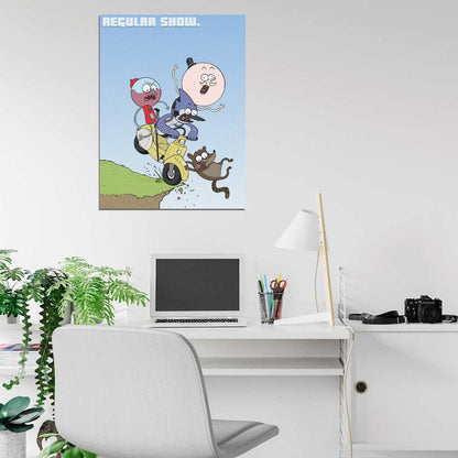 The Regular Show Characters Cool Funny Cartoon TV Series Art Wall Art Print Poster