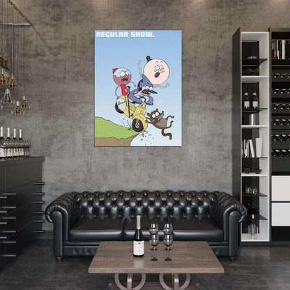 The Regular Show Characters Cool Funny Cartoon TV Series Art Wall Art Print Poster
