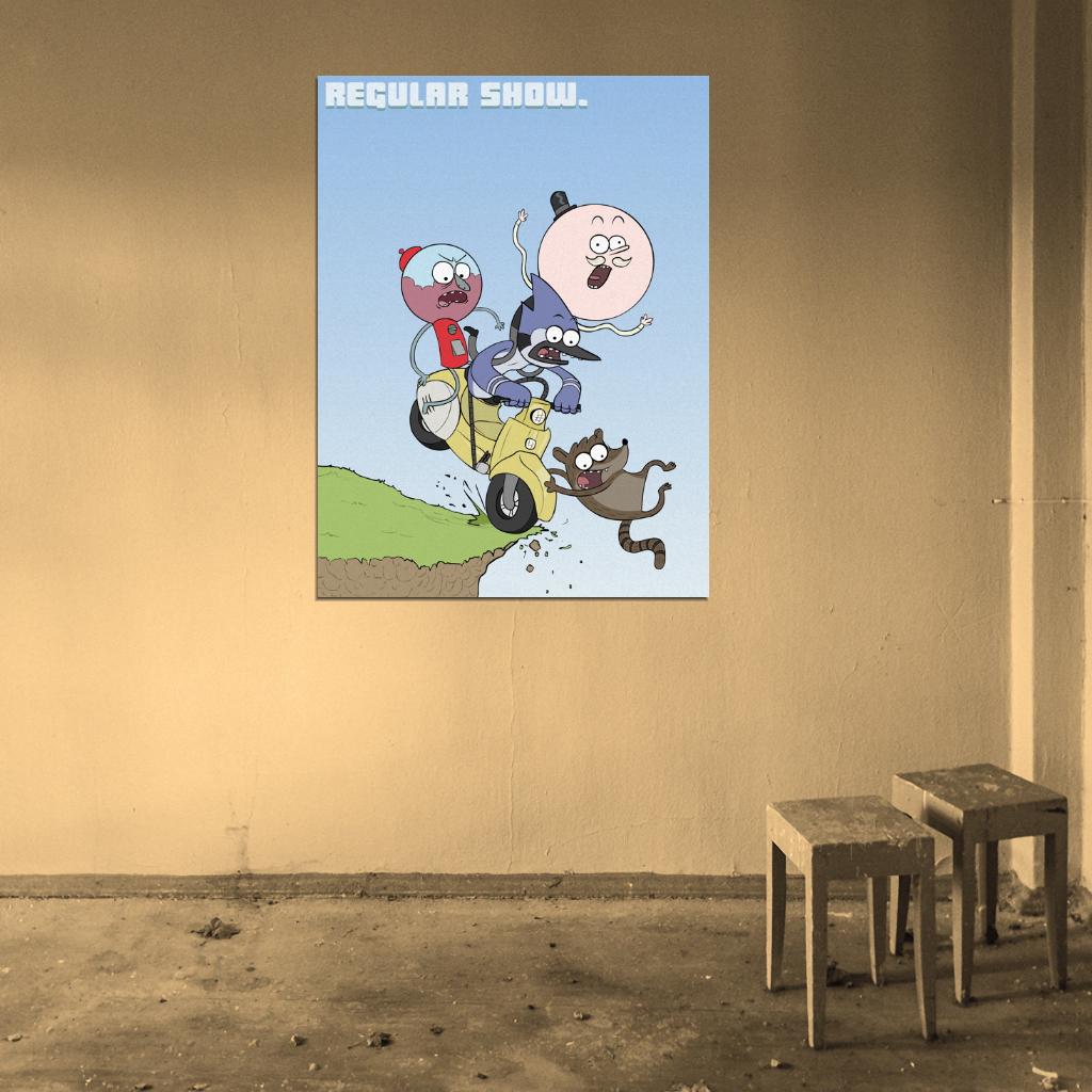 The Regular Show Characters Cool Funny Cartoon TV Series Art Wall Art Print Poster
