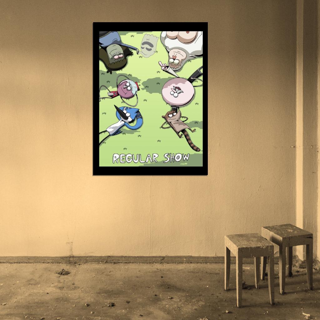 The Regular Show Characters Cool Funny Cartoon TV Series Art Wall Art Print Poster