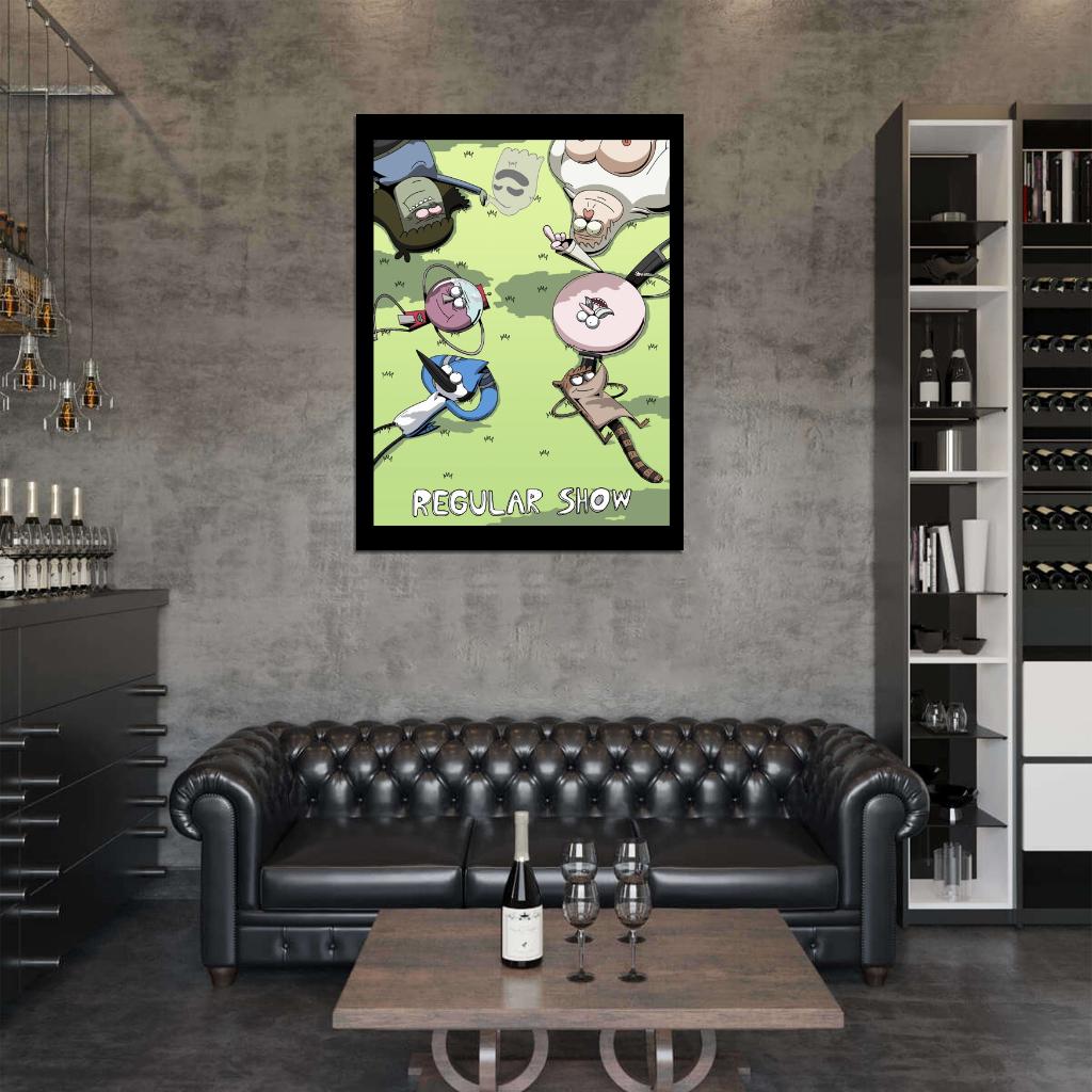 The Regular Show Characters Cool Funny Cartoon TV Series Art Wall Art Print Poster