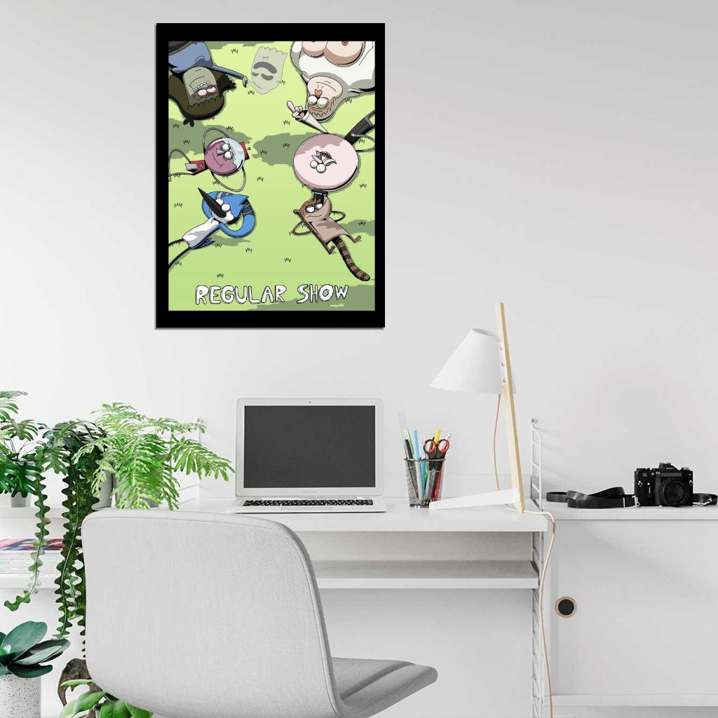The Regular Show Characters Cool Funny Cartoon TV Series Art Wall Art Print Poster