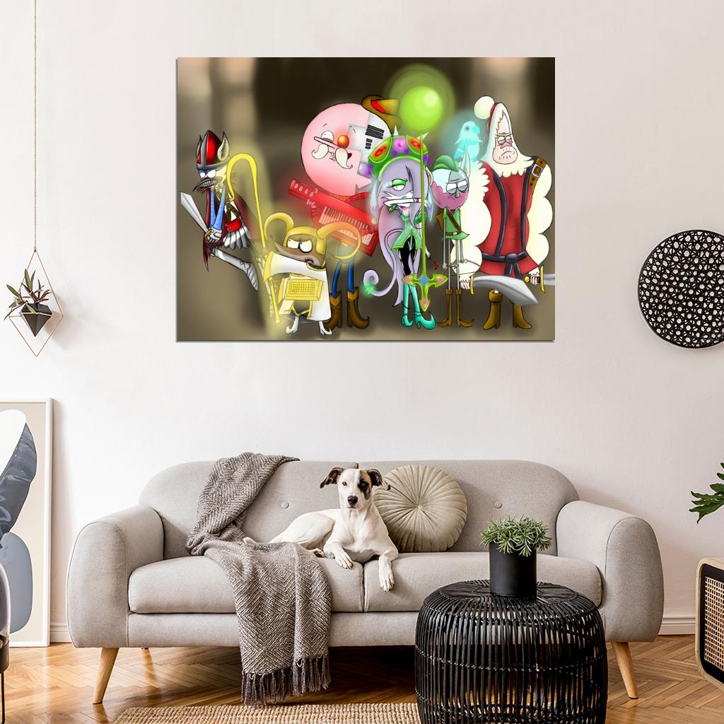 The Regular Show Characters Cool Funny Cartoon TV Series Art Wall Art Print Poster