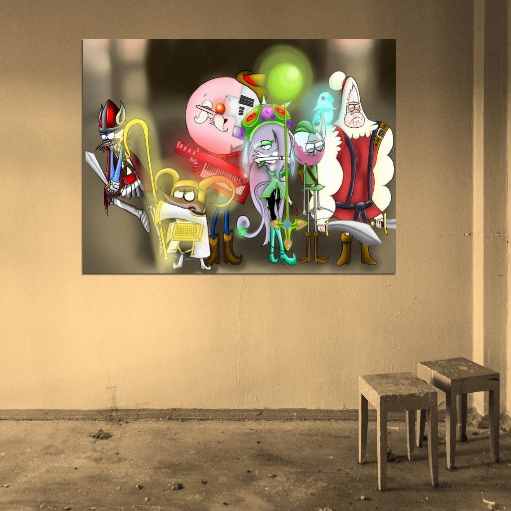 The Regular Show Characters Cool Funny Cartoon TV Series Art Wall Art Print Poster