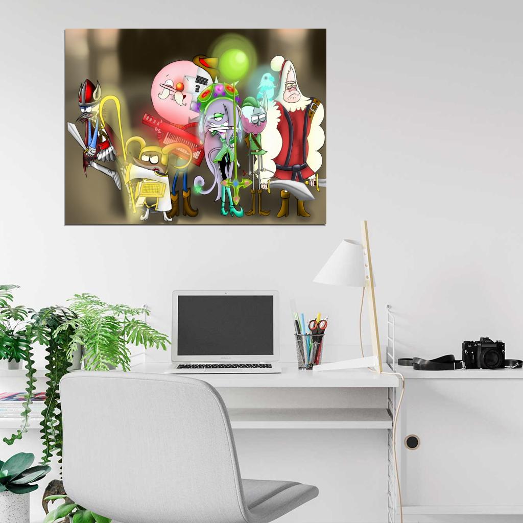 The Regular Show Characters Cool Funny Cartoon TV Series Art Wall Art Print Poster