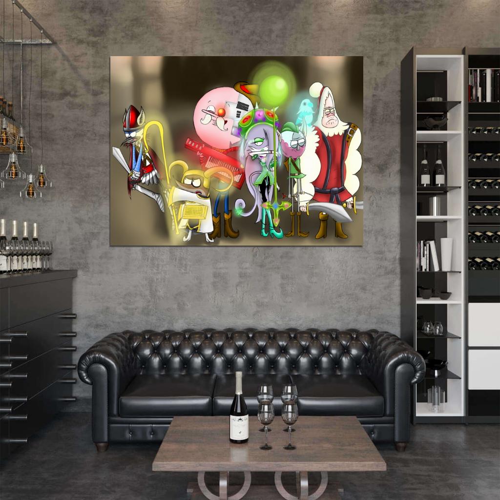 The Regular Show Characters Cool Funny Cartoon TV Series Art Wall Art Print Poster
