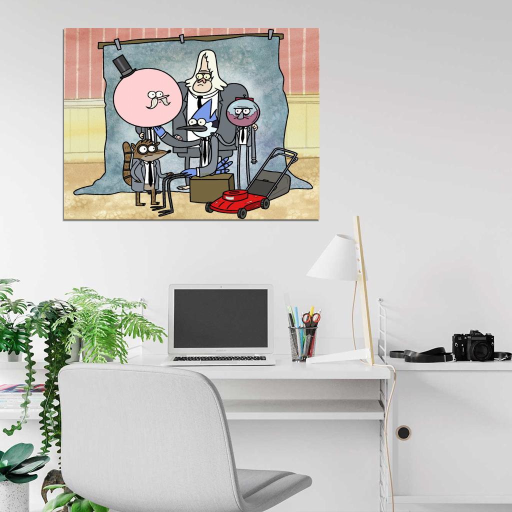 The Regular Show Characters Cool Funny Cartoon TV Series Art Wall Art Print Poster