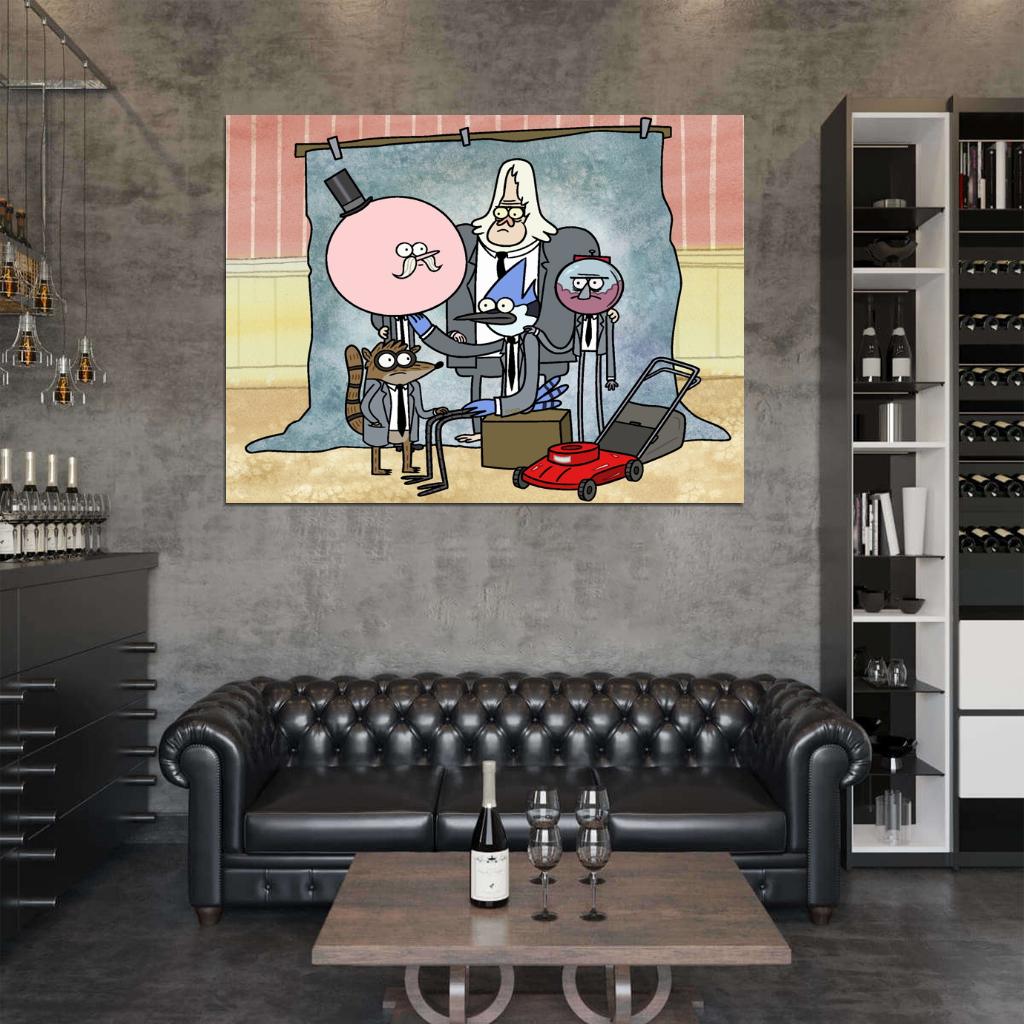 The Regular Show Characters Cool Funny Cartoon TV Series Art Wall Art Print Poster