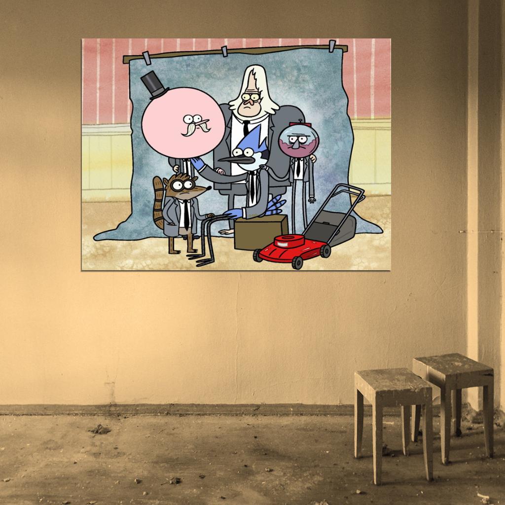 The Regular Show Characters Cool Funny Cartoon TV Series Art Wall Art Print Poster