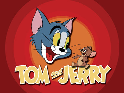 Tom and Jerry Logo Cartoon Classic Art Wall Art Print Poster