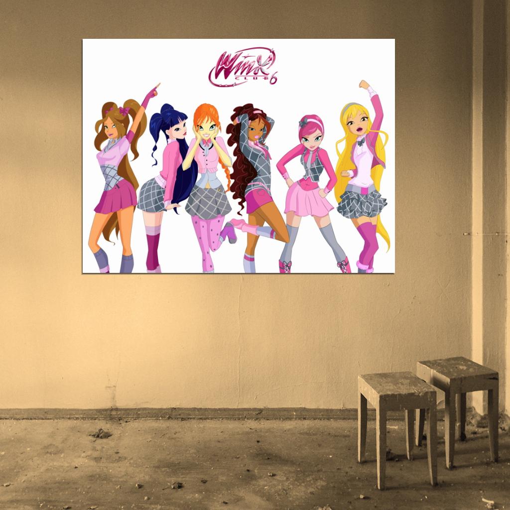 Winx Club Characters Cartoon TV Series Wall Art Print Poster