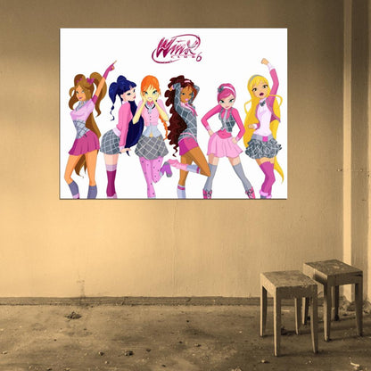 Winx Club Characters Cartoon TV Series Wall Art Print Poster