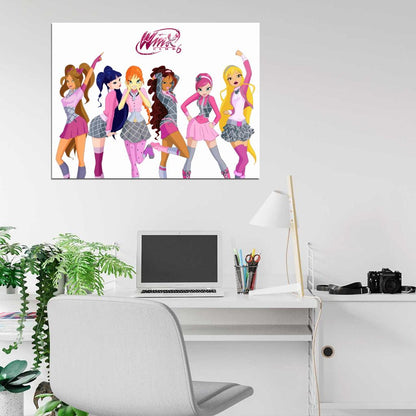 Winx Club Characters Cartoon TV Series Wall Art Print Poster