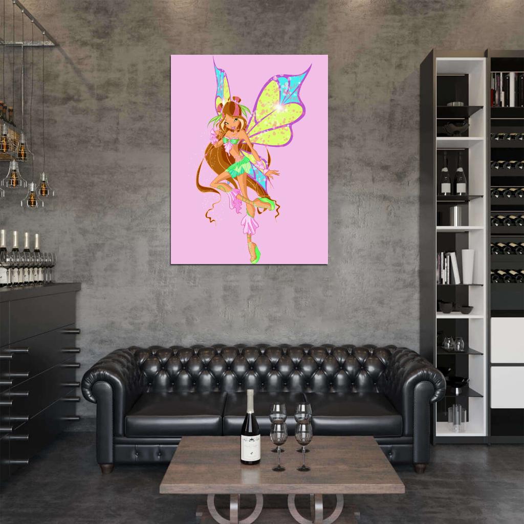 Winx Club Flora Sirenix Beautiful Cartoon TV Series Wall Art Print Poster