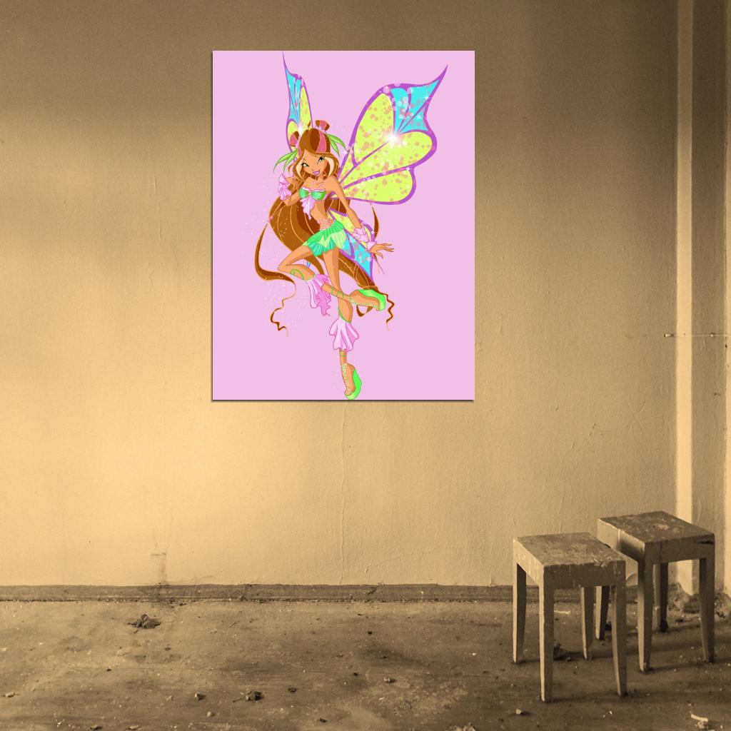 Winx Club Flora Sirenix Beautiful Cartoon TV Series Wall Art Print Poster