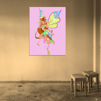 Winx Club Flora Sirenix Beautiful Cartoon TV Series Wall Art Print Poster