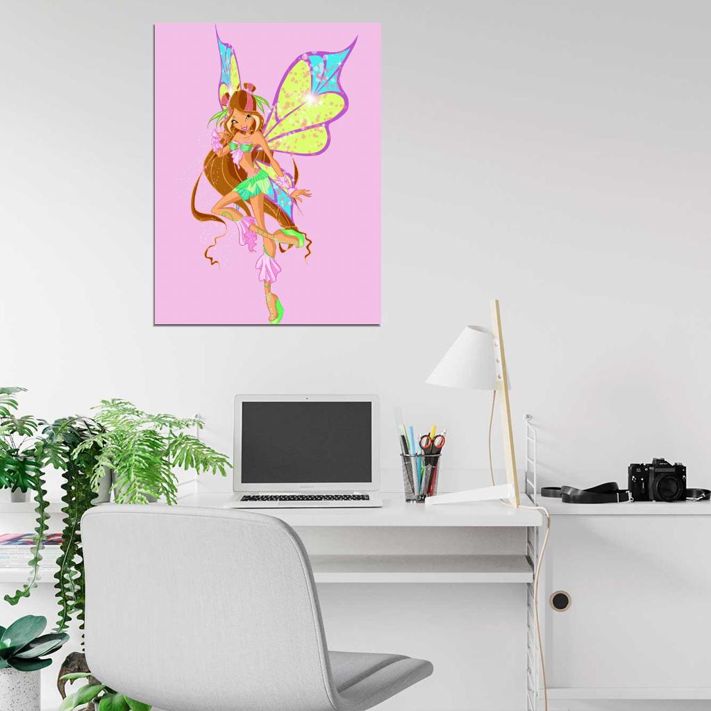 Winx Club Flora Sirenix Beautiful Cartoon TV Series Wall Art Print Poster