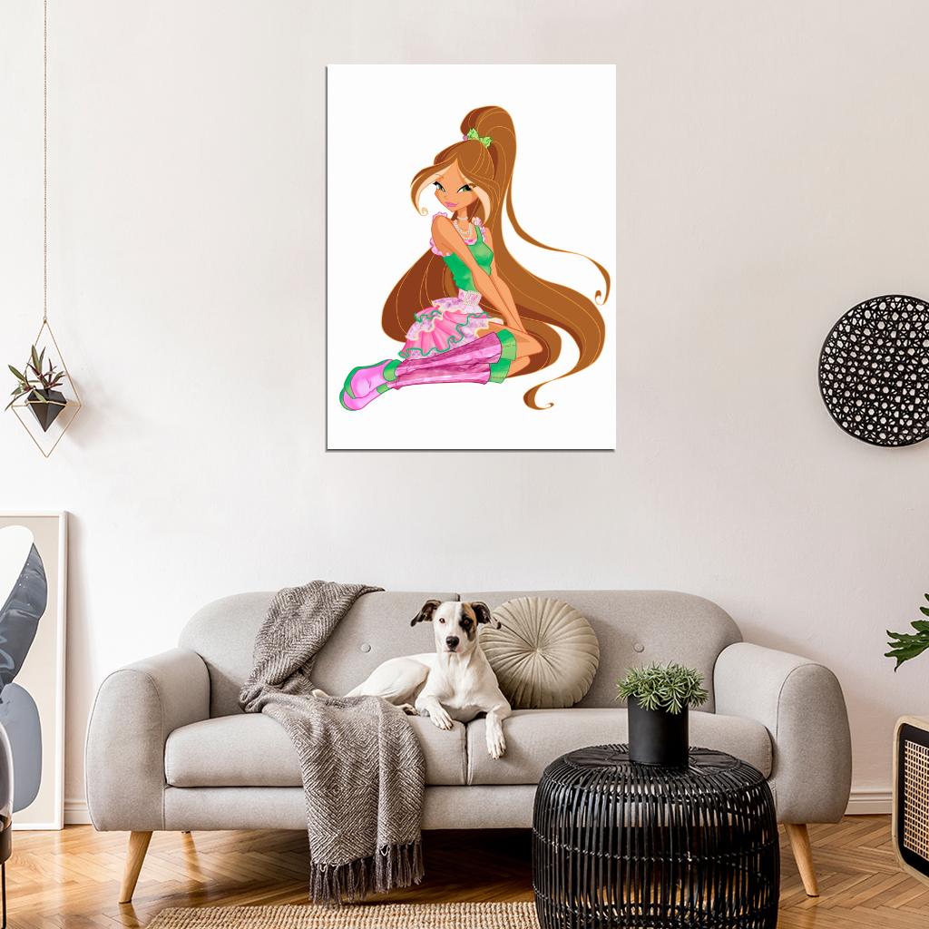 Winx Club Flora Beautiful Cartoon TV Series Wall Art Print Poster