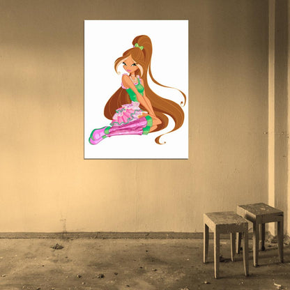 Winx Club Flora Beautiful Cartoon TV Series Wall Art Print Poster