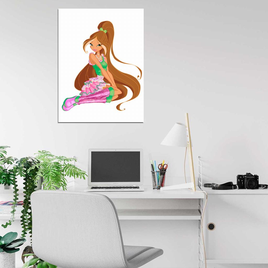 Winx Club Flora Beautiful Cartoon TV Series Wall Art Print Poster