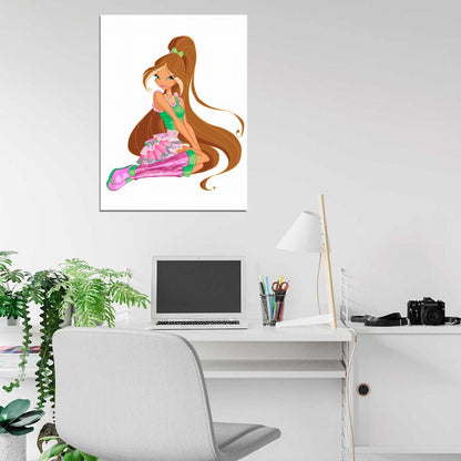 Winx Club Flora Beautiful Cartoon TV Series Wall Art Print Poster