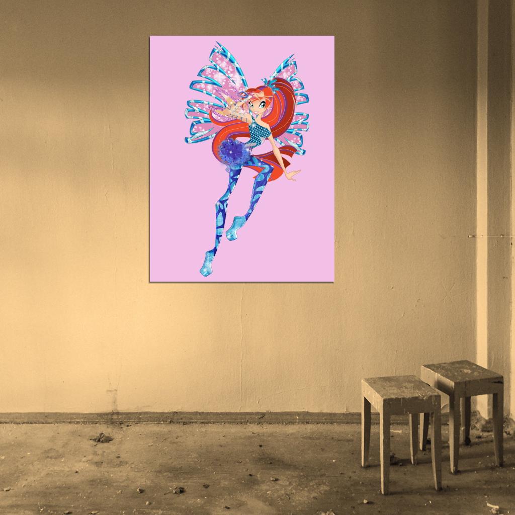 Winx Club Princess Bloom of Domino Sirenix Beautiful Cartoon TV Series Wall Art Print Poster