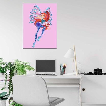 Winx Club Princess Bloom of Domino Sirenix Beautiful Cartoon TV Series Wall Art Print Poster