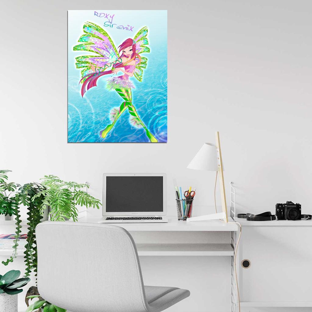 Winx Club Princess Roxy of Earth Sirenix Beautiful Cartoon TV Series Wall Art Print Poster