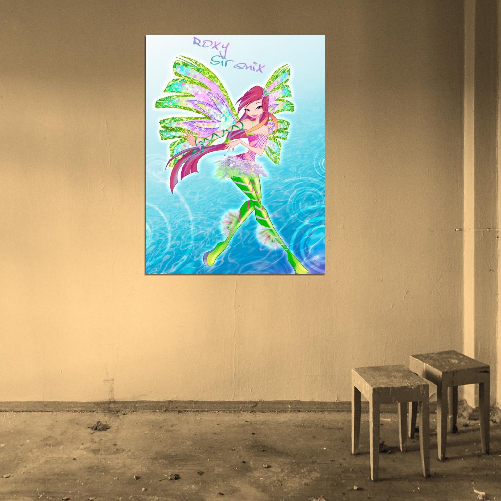 Winx Club Princess Roxy of Earth Sirenix Beautiful Cartoon TV Series Wall Art Print Poster