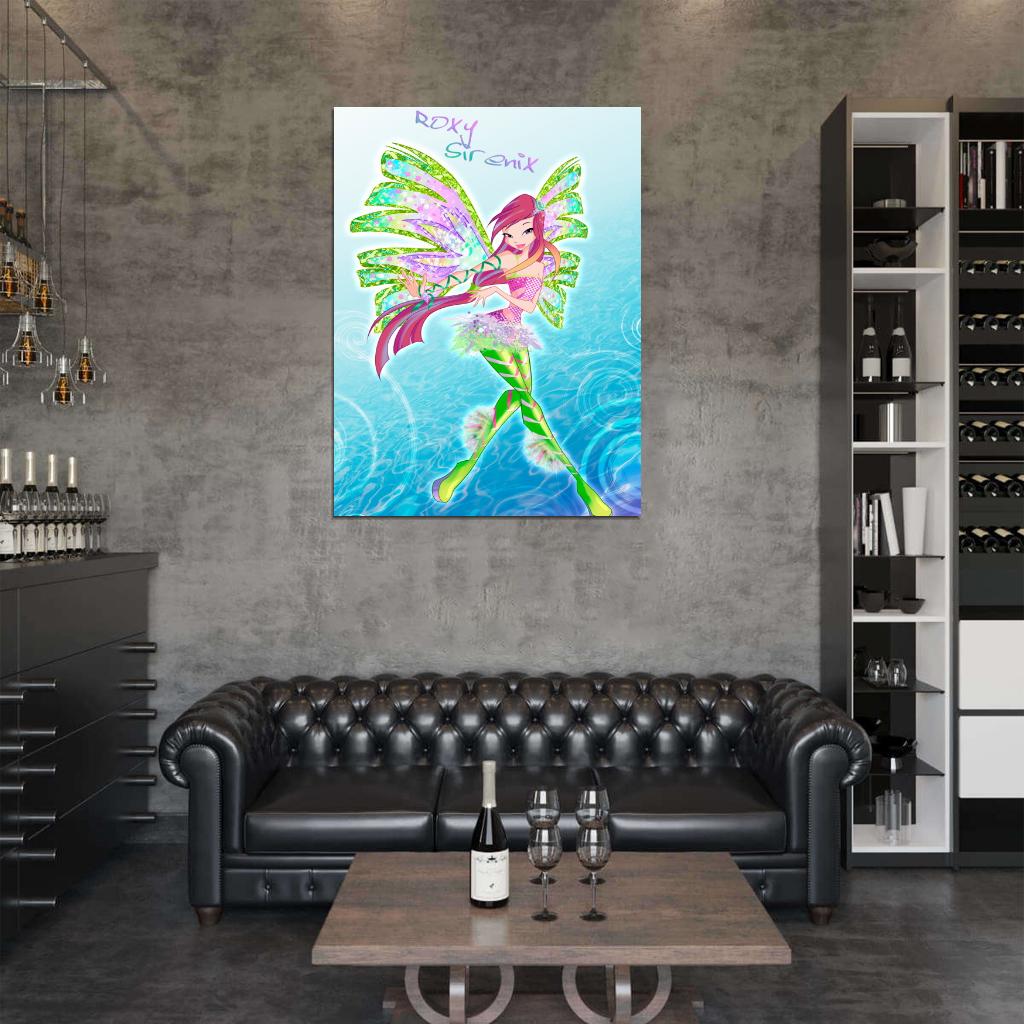 Winx Club Princess Roxy of Earth Sirenix Beautiful Cartoon TV Series Wall Art Print Poster