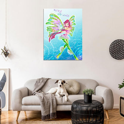 Winx Club Princess Roxy of Earth Sirenix Beautiful Cartoon TV Series Wall Art Print Poster