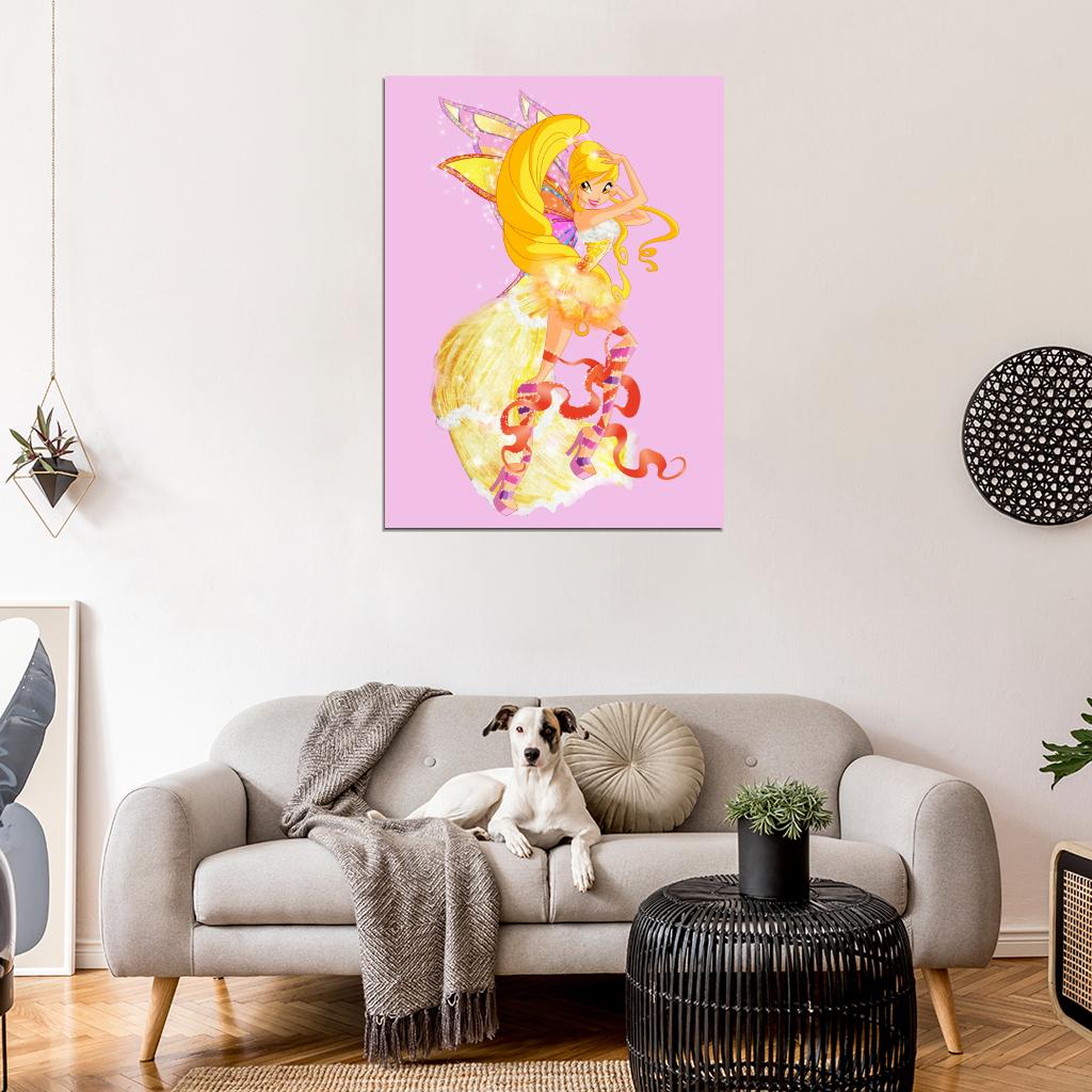 Winx Club Princess Stella of Solaria Sirenix Beautiful Cartoon TV Series Wall Art Print Poster