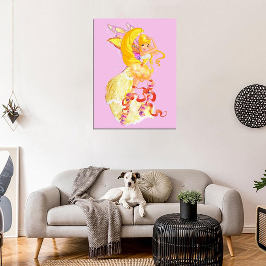 Winx Club Princess Stella of Solaria Sirenix Beautiful Cartoon TV Series Wall Art Print Poster