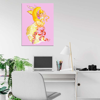 Winx Club Princess Stella of Solaria Sirenix Beautiful Cartoon TV Series Wall Art Print Poster