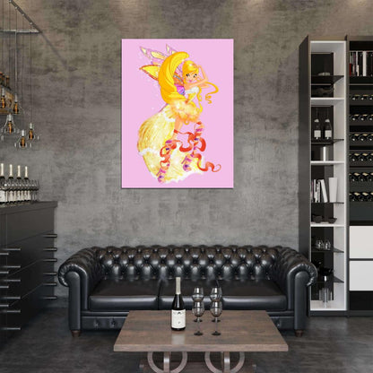 Winx Club Princess Stella of Solaria Sirenix Beautiful Cartoon TV Series Wall Art Print Poster