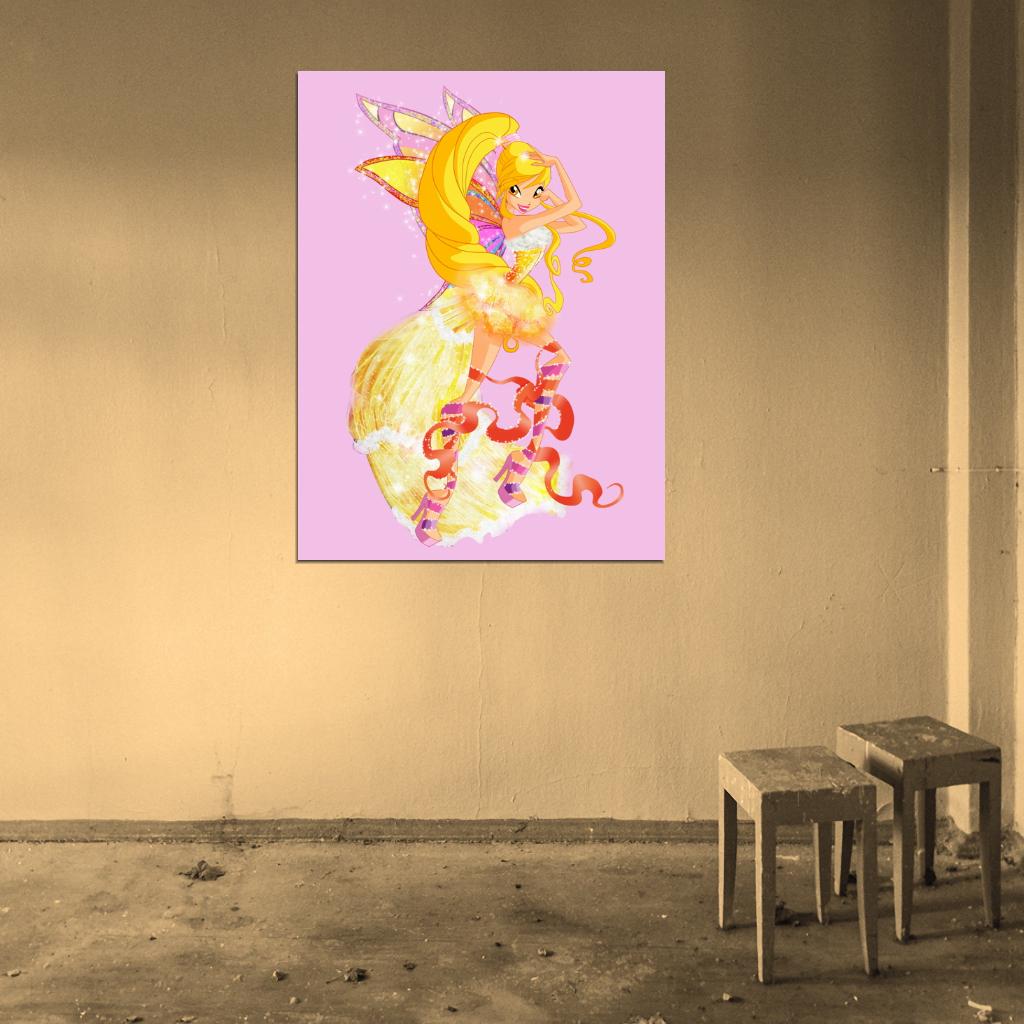 Winx Club Princess Stella of Solaria Sirenix Beautiful Cartoon TV Series Wall Art Print Poster