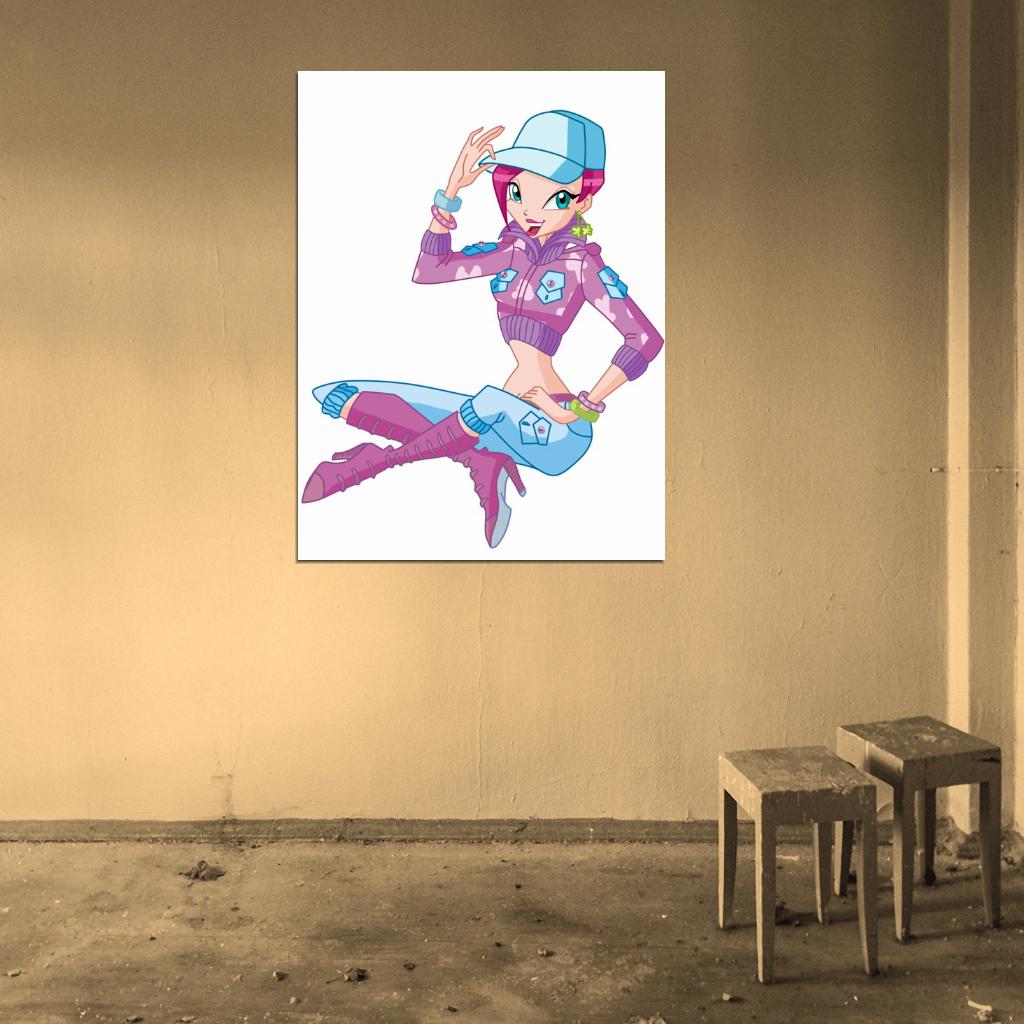 Winx Club Tecna Beautiful Cartoon TV Series Wall Art Print Poster