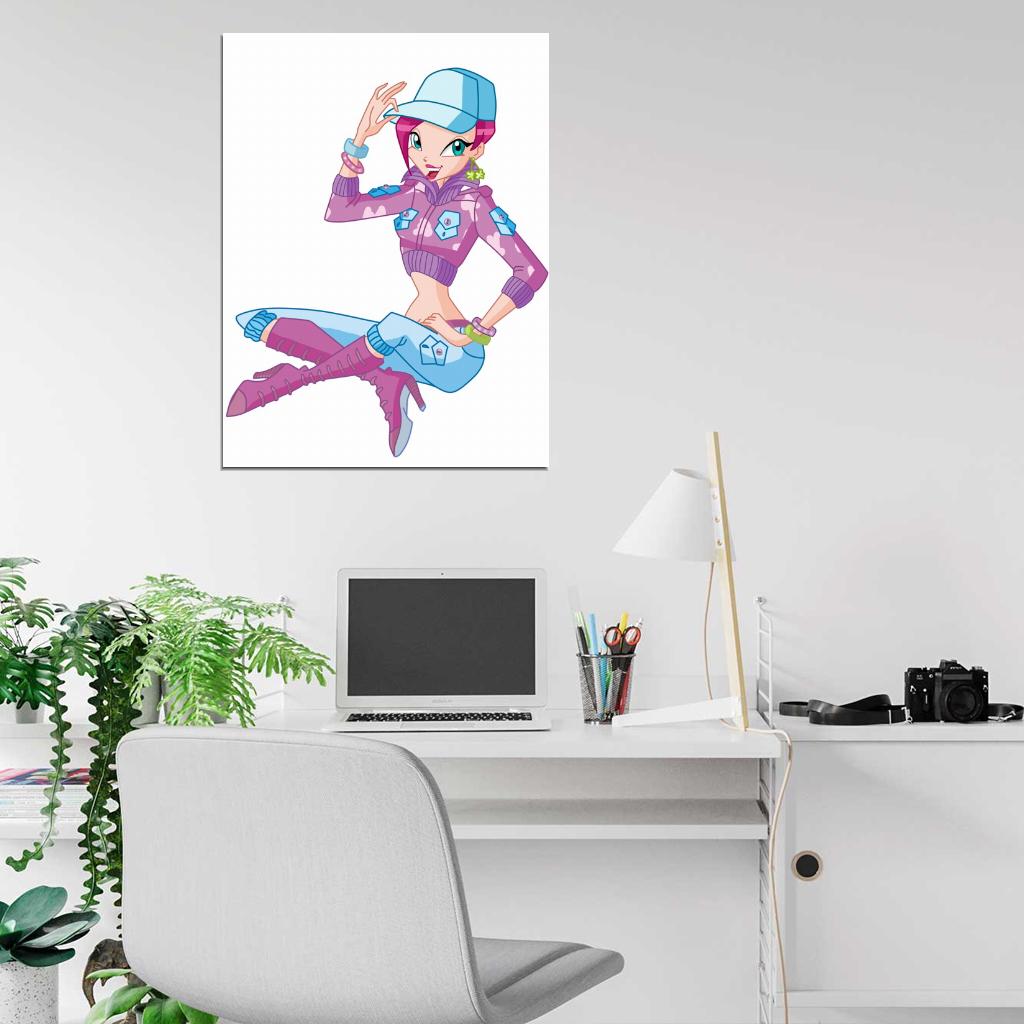 Winx Club Tecna Beautiful Cartoon TV Series Wall Art Print Poster