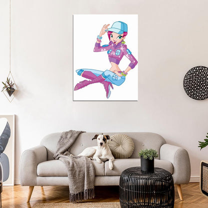 Winx Club Tecna Beautiful Cartoon TV Series Wall Art Print Poster