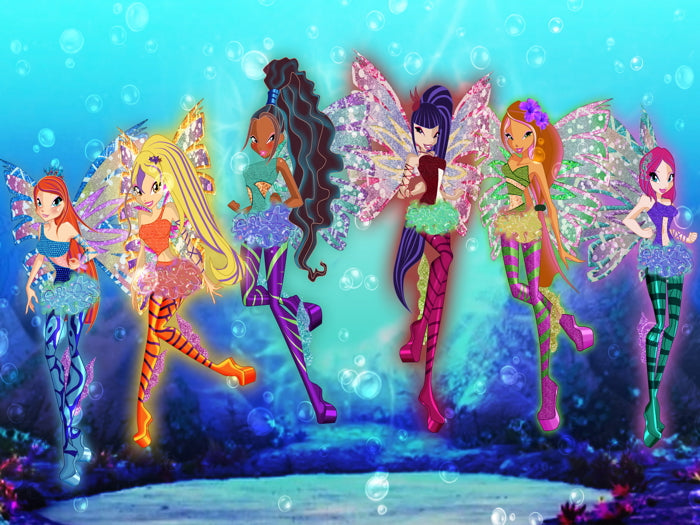 Winx Club Sirenix Characters Beautiful Cartoon TV Series Wall Art Print Poster
