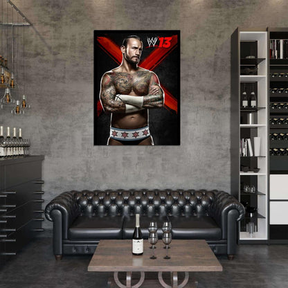 CM Punk Phil Brooks Wrestling Wall Art Print Poster