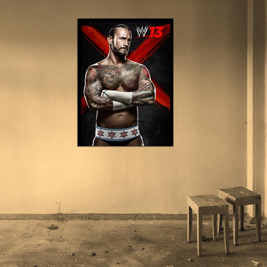 CM Punk Phil Brooks Wrestling Wall Art Print Poster