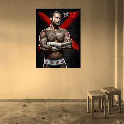 CM Punk Phil Brooks Wrestling Wall Art Print Poster