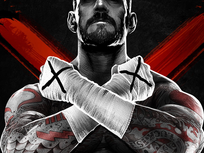 CM Punk Awesome Painting Art Phil Brooks Wrestling Wall Art Print Poster